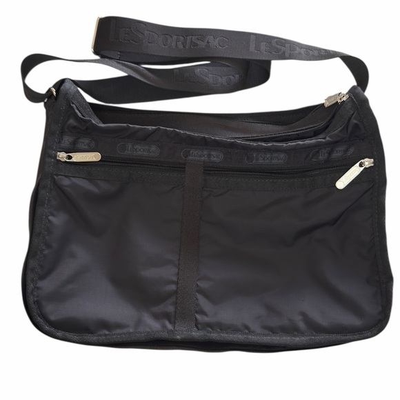 LeSportSac Black Deluxe Everyday Expandable Crossbody Shoulder Bag Unisex - Picture 15 of 16
